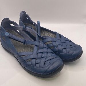 BareTraps Farrell Woven Blue Adventure Outdoor Flats Sandals Women’s Size 8.5